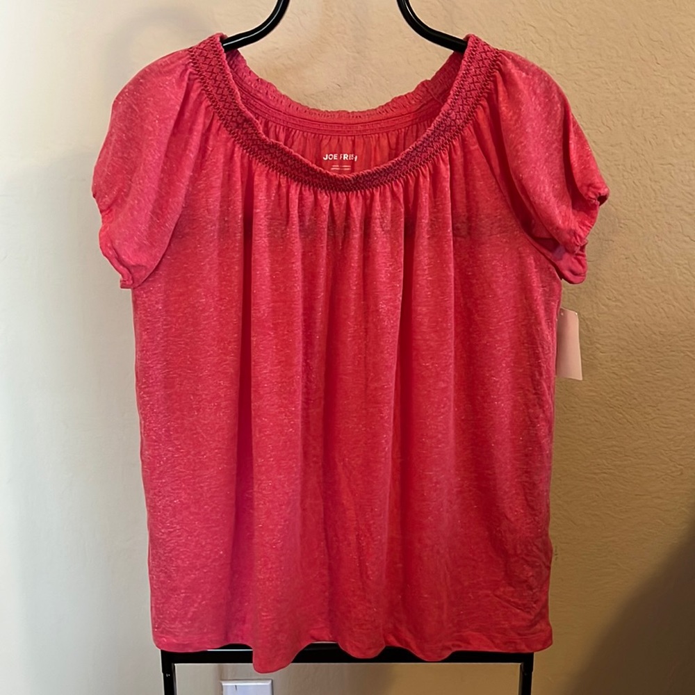 Joe Fresh Smocked Short Sleeve Shirt